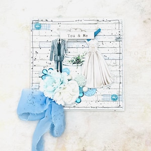 Cartão de recém-casados, cartão de casamento moderno, cartão de felicitações, cartão de casamento personalizado