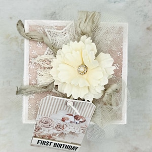 Scatola esplosiva, biglietto pop-up, cavallo a dondolo vintage, regalo per baby shower, biglietto per neonato, regalo creativo, regalo in denaro