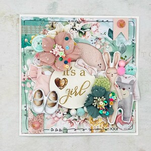 Tarjeta única para una niña, tarjeta para futuros padres, regalo de baby shower, hermoso regalo para un niño