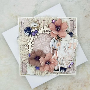 Elegante Hochzeitskarte, Hochzeitsfeier Karte, Geschenkkarte im Boho Stil, Wünsche für Brautpaare