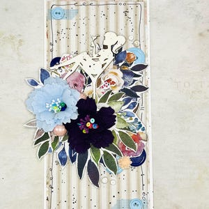 Blumen Geburtstagskarte, Luxus Handgemachte Karte, Junggesellinnenabschied, Geschenk für Frau