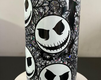 Vaso de cristal con forma de bola de nieve con purpurina de Jack, 16 oz