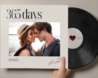 Custom Vinyl Record 12" LP Mixtape Fully Personalized Playlist 40 Mins of Songs Custom Photo Fast Shipping Anniversary Celebration Christmas