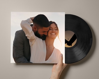 Custom Vinyl Record 7&quot; LP Mixtape Fully Personalized Playlist 14 Mins of Songs Custom Photos Fast Shipping Perfect For Gifts and Wedding