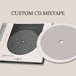 Custom CD Mixtape, Jewel Case, Personalized Photo, Personalized Music, Free Shipping, Custom CD, Custom Gift, Custom Lyrics, Custom Mixtape