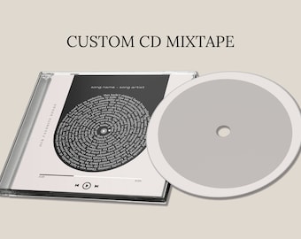 Personalized Photo CD Mixtape, Custom Jewel Case, Song Lyrics