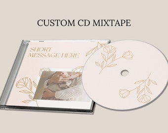 Custom Photo CD Mixtape, Personalized Music Playlist, Jewel Case