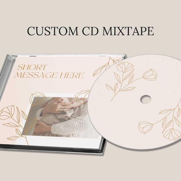 Custom CD Mixtape, Jewel Case, Personalized Photo, Personalized Music, Free Shipping, Custom CD, Custom Gift, Custom Lyrics, Custom Mixtape