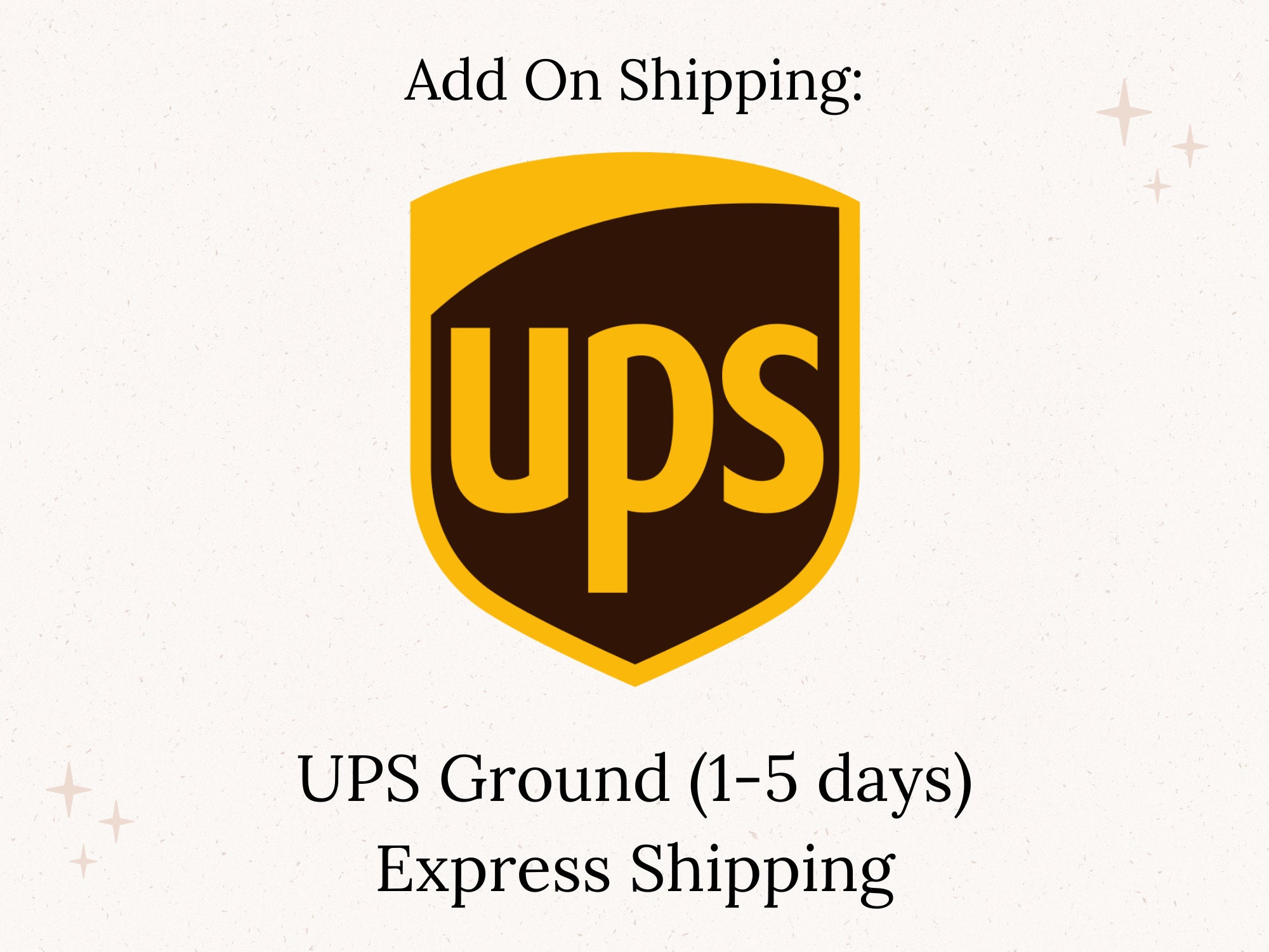 UPS Ground (1-5 days) Express Shipping