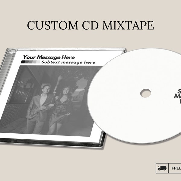 Custom CD + Jewel Case, Custom With Pics & Songs Fast - FREE Shipping Compact Disk Playlist Great for Gifts!