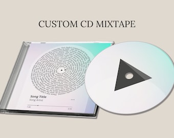 Custom CD Mixtape, Jewel Case, Personalized Photo, Personalized Music, Free Shipping, Custom CD, Custom Gift, Custom Lyrics, Custom Mixtape