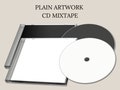 Custom CD Mixtape, Personalized Music Gift, Black or White Artwork