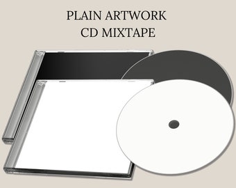 Custom CD Mixtape, Personalized Music Gift, Black or White Artwork