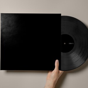 Custom Vinyl Record Mixtape | 12&quot; LP | Personalized Playlist | BLACK ARTWORK Only | Aesthetic | Minimalist Art | Anniversary | | Wedding |