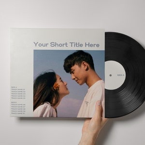 Custom Vinyl Record 12&quot; LP Mixtape Fully Personalized Playlist 40 Mins of Songs Custom Photo Fast Shipping