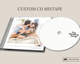 Custom CD Mixtape, Personalized Photo & Songs, Anniversary Gift