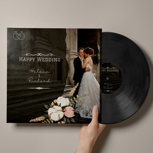 Custom Vinyl Record 12&quot; LP Mixtape Fully Personalized Playlist 40 Mins of Songs Custom Photos Fast Shipping Perfect For Gifts and Wedding