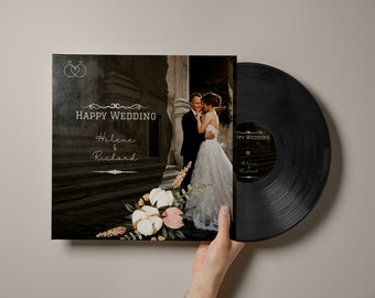 Custom Vinyl Record 12&quot; LP Mixtape Fully Personalized Playlist 40 Mins of Songs Custom Photos Fast Shipping Perfect For Gifts and Wedding