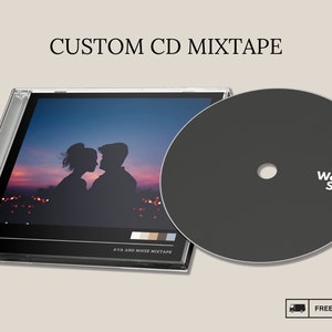 Custom CD + Jewel Case, Custom With Pics & Songs Fast - FREE Shipping Compact Disk Playlist Great for Gifts!