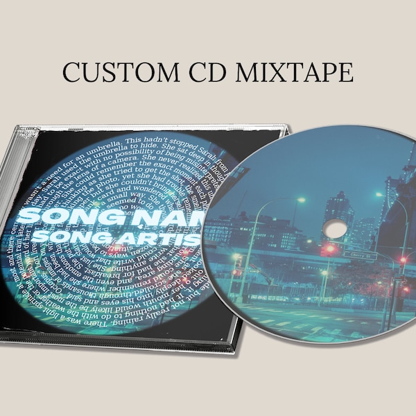 Custom CD Mixtape, Jewel Case, Personalized Photo, Personalized Music, Free Shipping, Custom CD, Custom Gift, Custom Lyrics, Custom Mixtape