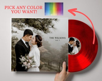 Custom COLORED Vinyl Record 12&quot; LP Mixtape Fully Personalized Playlist 40 Mins of Songs Custom Photos Fast Shipping Perfect For Gifts