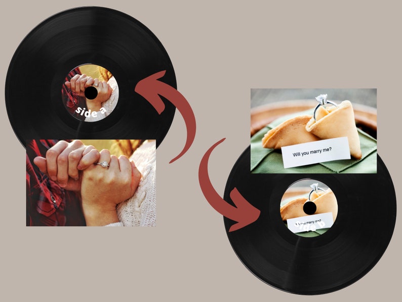 Personalized Vinyl Record Mixtape, Custom Playlist LP, Wedding Gift image 6