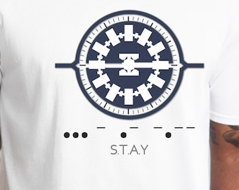 Interstellar Shirt, STAY Morse Code TShirt, Endurance Graphic Tee, Casual Streetwear, Unisex t-shirt, Mens, Womens, Unique gift, Gift tee