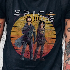 Dune Bob’s Burgers Mashup Shirt, Bob and Linda Belcher Arrakis Graphic Tee, Spice Wars Parody Shirt, Funny Sci-Fi Cartoon Gift