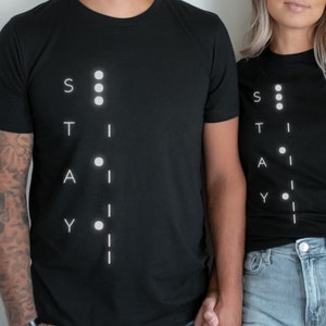 S.T.A.Y Interstellar Tshirt, Morse Code T-shirt, Interstellar Movie Inspired Minimalist shirt, Couple Matching Outfit, Gift For Couple, Love