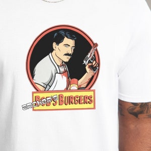 Archer | Bobs Burgers Mashup Shirt, Men's Funny Tshirt, Unisex Soft Style Everyday Comfort tee, Unique Gift for, Valentines Day Gifts for