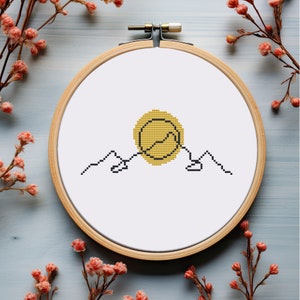 Mini Kreuzstichmuster Natur Kreuzstichmuster - gezählt modern einfach einfach Kontur Reise Natur Hipster Berg klein - digitaler Download CS374
