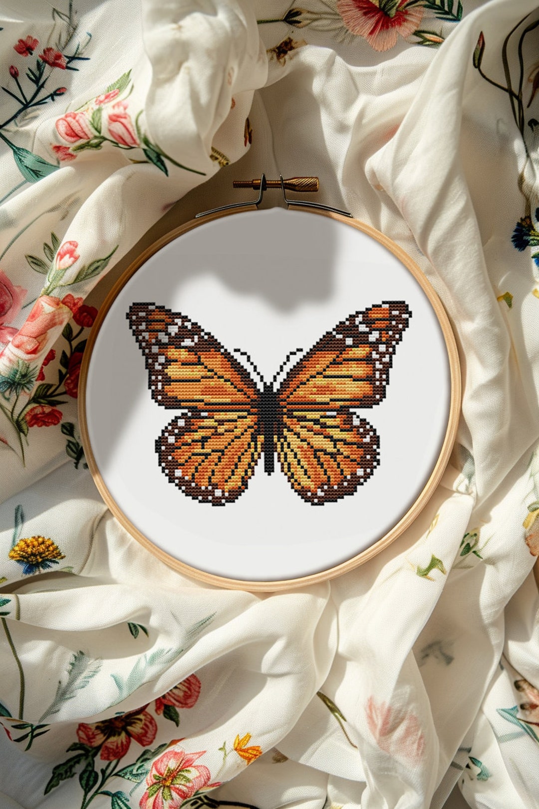 Monarch Butterfly Cross Stitch Pattern PDF - Instant Download