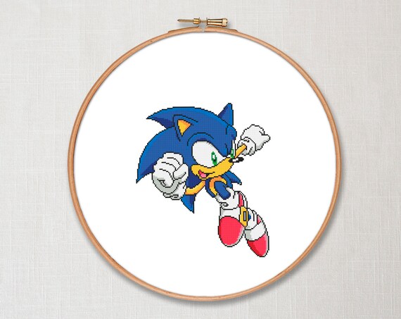 Sonic the Hedgehog Cross Stitch Pattern PDF Instant Download - Etsy