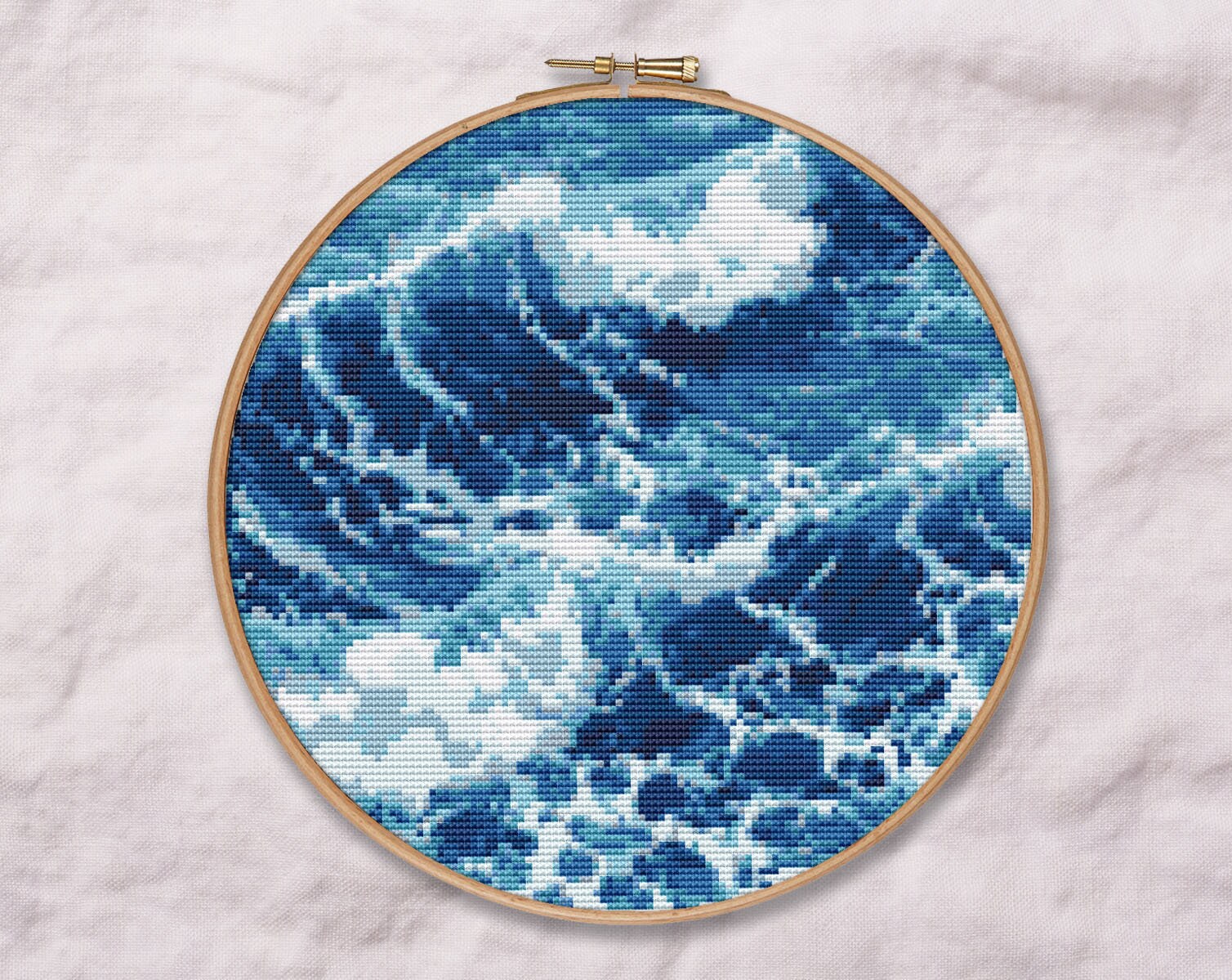 Sea Cross Stitch Pattern PDF - Water Voyage Travel Round Beach Modern ...