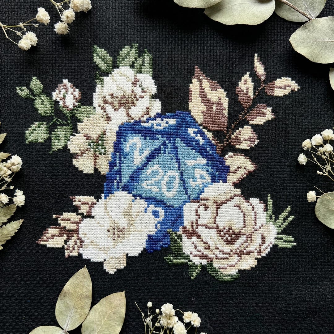 Dungeons and Dragons D20 Cross Stitch Pattern PDF - Digital Download ...
