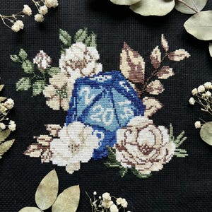 Padrão de ponto cruz de Dungeons and Dragons d20 em PDF - download digital – dnd nerd geek engraçado gamer fantasia rpg moderno CS76