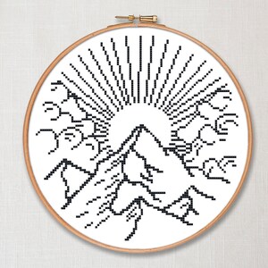Mountain Travel Cross Stitch Pattern PDF - Instant Download - Nature ...
