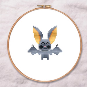 Spooky Bat Cross Stitch Pattern PDF - Halloween Embroidery Gift Cute ...