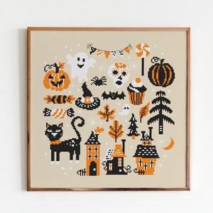 Halloween Counted Cross Stitch Pattern PDF - Instant Download - Autumn ...