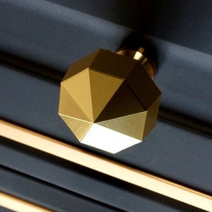 Brass octagonal knobs solid brass Pulls knobs, gold Cupboard Door Handles, modern cabinet Knobs, furniture hardware