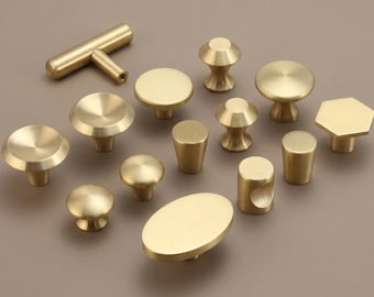 Massivem Messing Mini Knäufe Gold Pulls Knöpfe, Gold Schranktürgriffe, Möbelbeschläge, Schranktürknöpfe