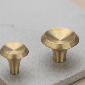 Massivem Messing Mini Knäufe Gold Pulls Knöpfe, Gold Schranktürgriffe, Möbelbeschläge, Schranktürknöpfe Bild 3