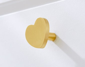 Brass Heart knobs solid brass Pulls knobs,Cupboard Door Handles, modern cabinet Knobs, furniture hardware,Cabinet pulls