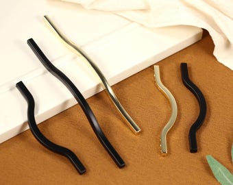 Arch Cabinet handles, modern curved kitchen Drawer pull Dresser Knobs black handle Cabinet Pull handles, modern Furniture Hardware