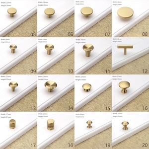 Solid brass mini knobs gold Pulls knobs, gold Cupboard Door Handles, furniture hardware, Cabinet Door Knobs zdjęcie 2