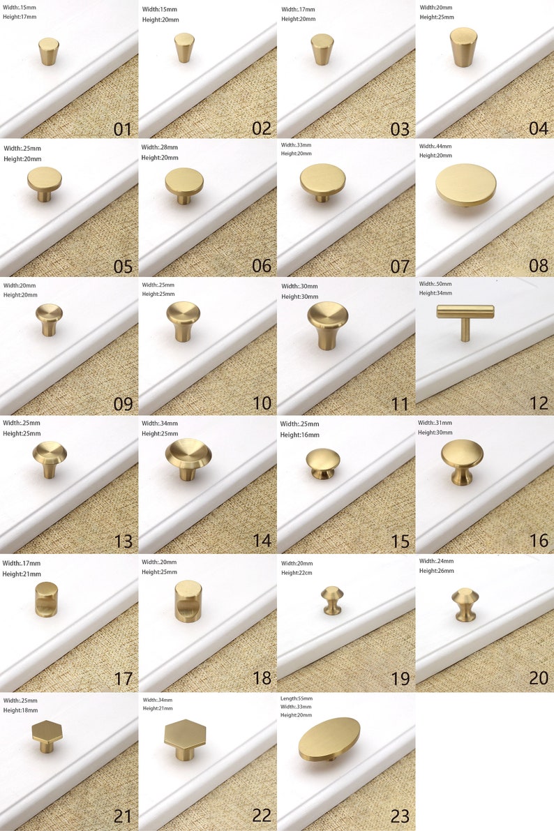 Solid brass mini knobs gold Pulls knobs, gold Cupboard Door Handles, furniture hardware, Cabinet Door Knobs zdjęcie 2