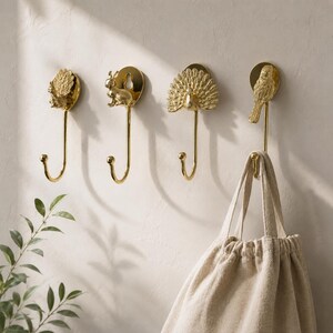 Animal J shaped wall hook,Rabbit Bird Peacock clothes hook,Bathroom towel hook,Custom Engrave minimalist wall hanger,Bag Scarf  Key hook