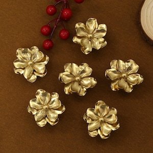 Solid brass Camellia flower pulls,Cupboard Door knobs,Custom Engraved Flower cabinet knobs,Kitchen wardrobe pulls,Drawer dresser handles