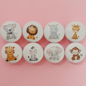 Lovely Animals Nursery Decorations knobs,Drawer dresser handles,Custom Engraved children bedroom knobs,door knobs pulls,38mm kitchen knobs