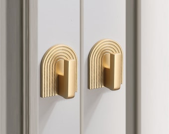 Semi-ellipse cabinet pulls,Cupboard Door Handles, gold modern cabinet Knobs,French luxury door hardware pulls,kitchen bedroom handles